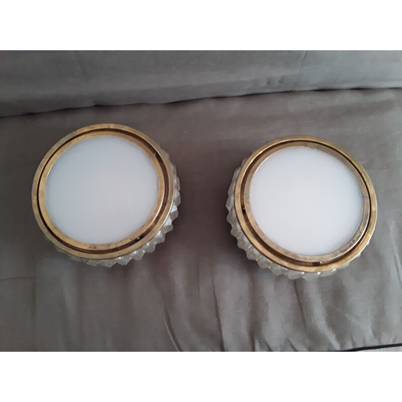 Set of 2 vintage wall lights by Perzel