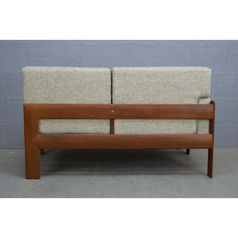 Vintage lounge set in teak and fabric, 1960s