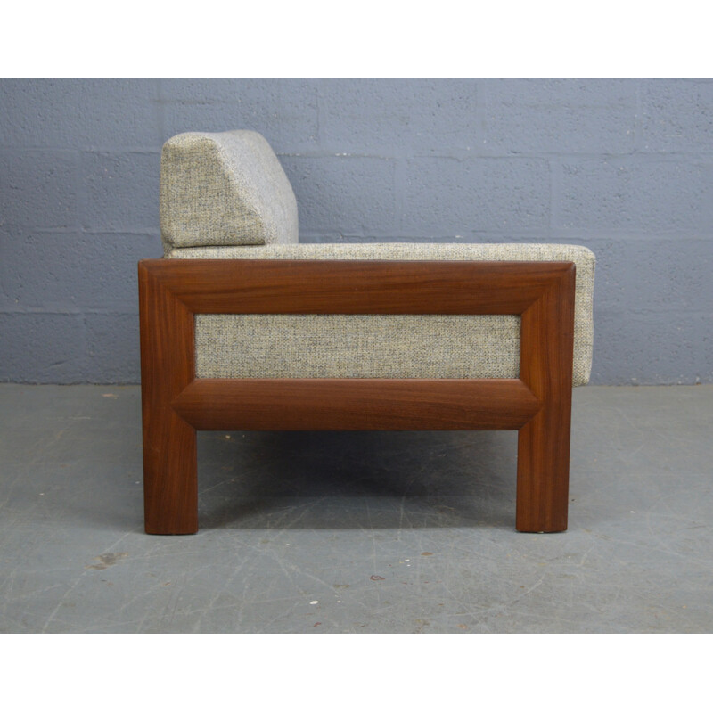 Vintage lounge set in teak and fabric, 1960s