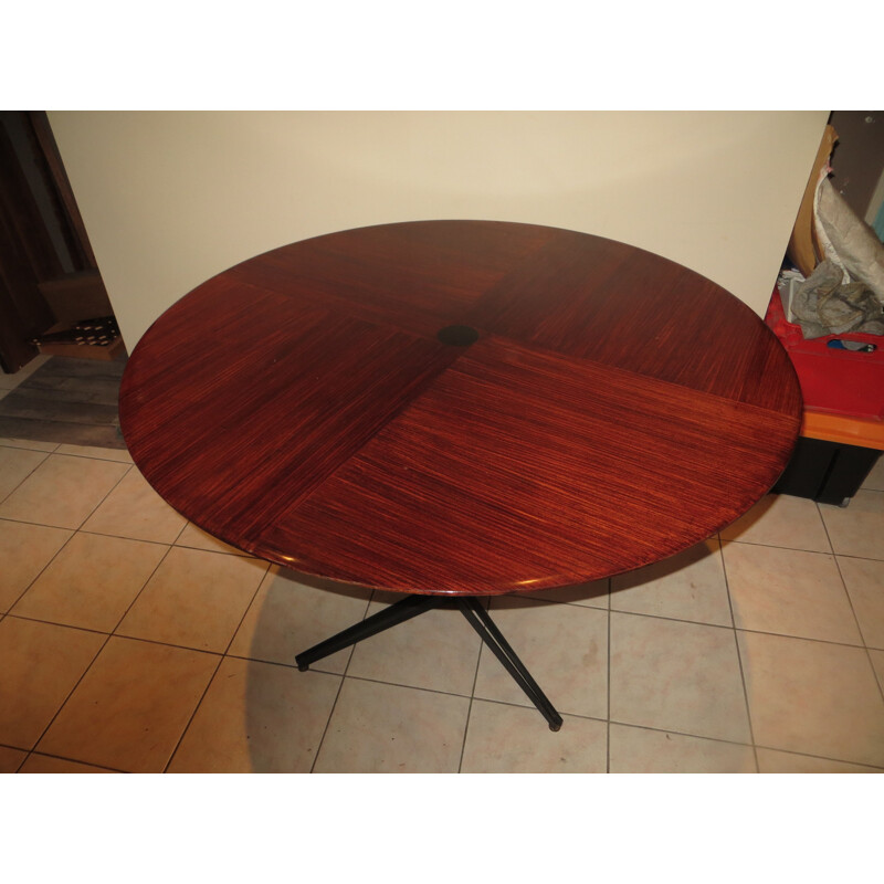 Vintage T41 rosewood and mahogany dining table by Osvaldo Borsani, 1957s