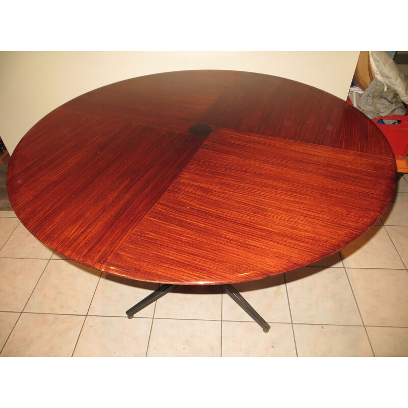 Vintage T41 rosewood and mahogany dining table by Osvaldo Borsani, 1957s