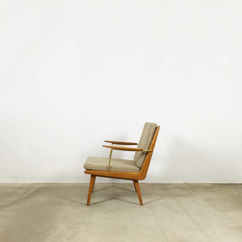 ES Soloform armchair in wood, metal and fabric, Hans MITZLAFF - 1950s