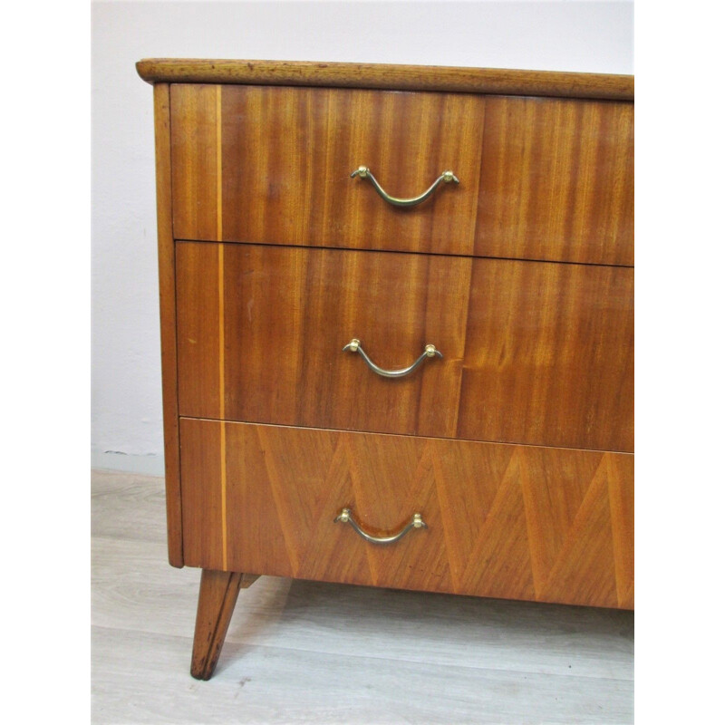 Vintage mahogamy chest of drawers, 1960s