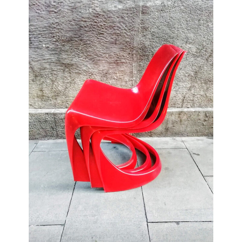 Set van 3 vintage Cantilever 290 plastic stoelen van Steen Ostergaard voor Cado