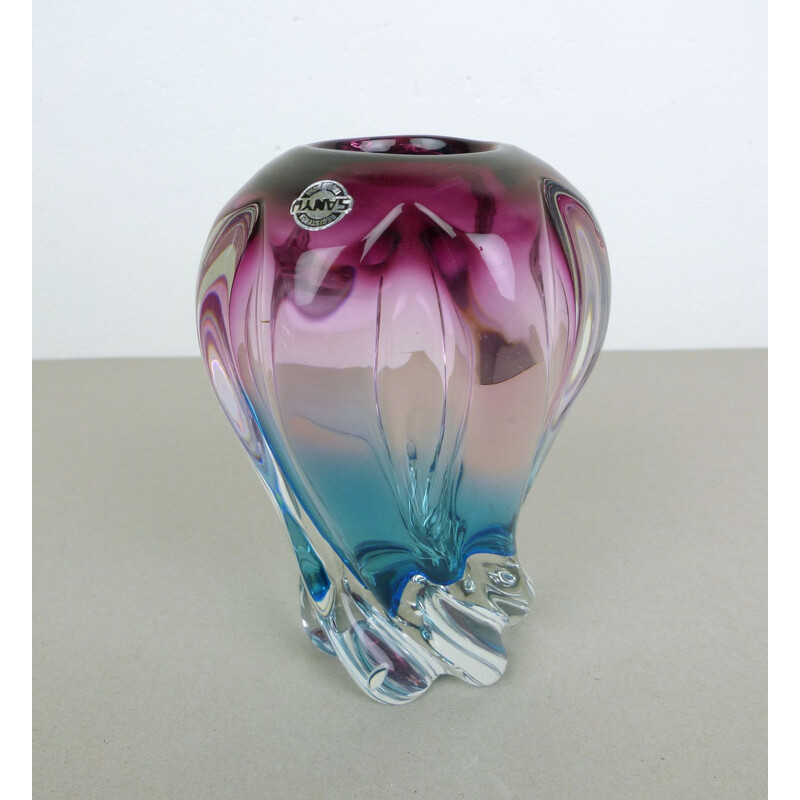 Vintage Glass Vase from Sanyu, Japan, 1960s