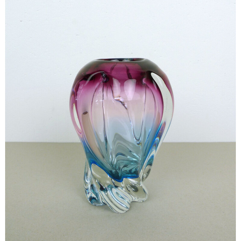 Vase en verre vintage par Sanyu, Japon, 1960