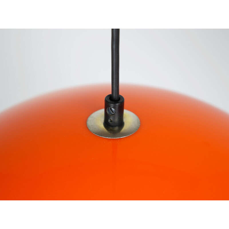 Vintage Orange Acrylic hanging Lamp, Germany, 1970s