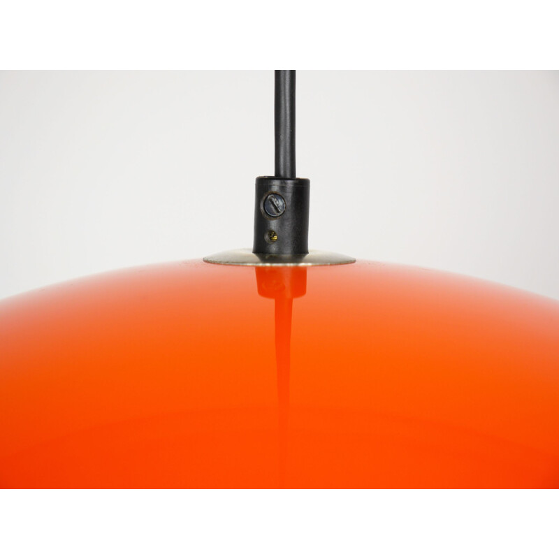 Vintage Orange Acrylic hanging Lamp, Germany, 1970s