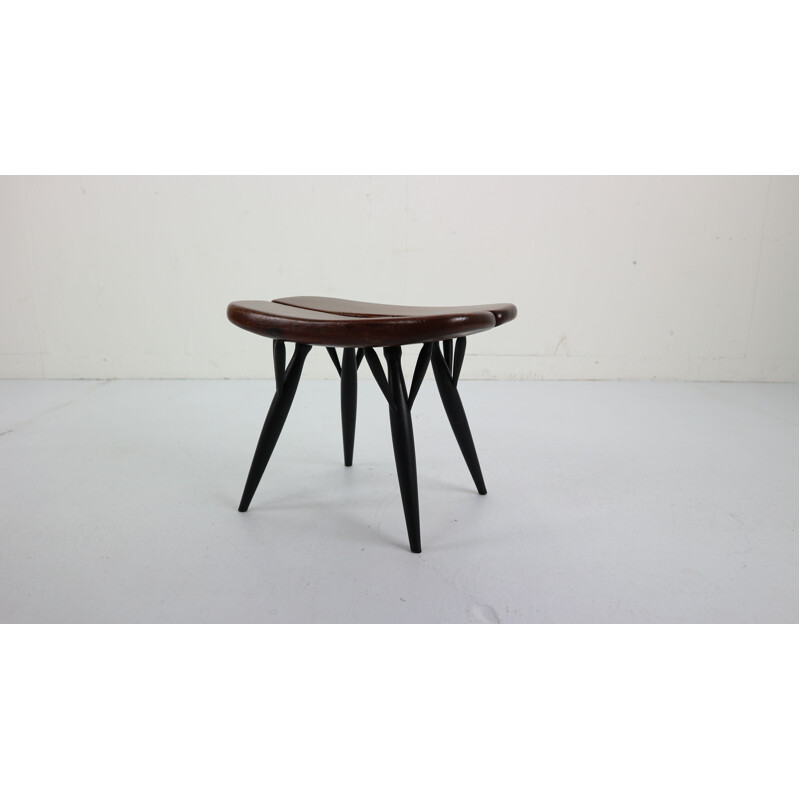 Vintage Stool by Ilmari Tapiovaara Pirkka for Laukaan Puu, Finland, 1950s, 1950