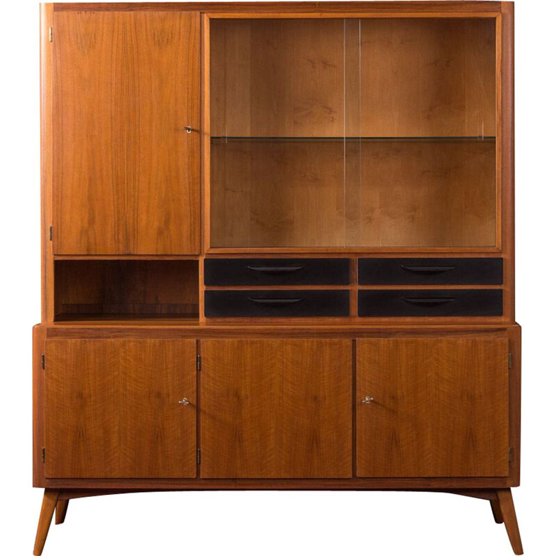 Walnut bar cabinet from the 1950s