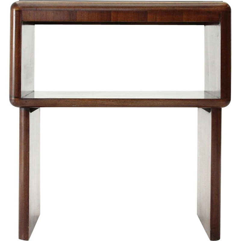 Vintage italian console with round edges, 1950