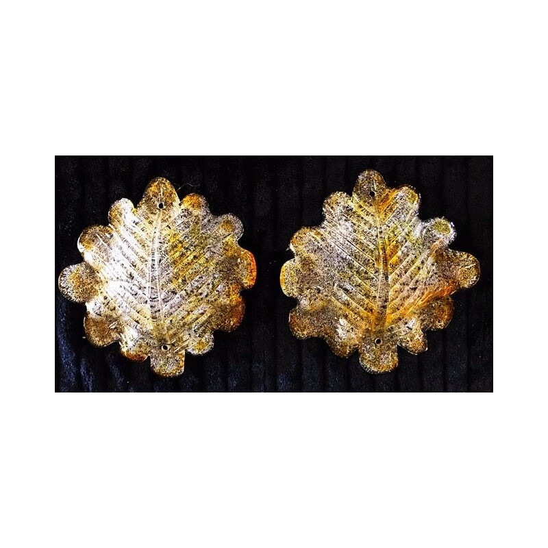 Set of 2 vintage wall lights by Mazzega, 1970