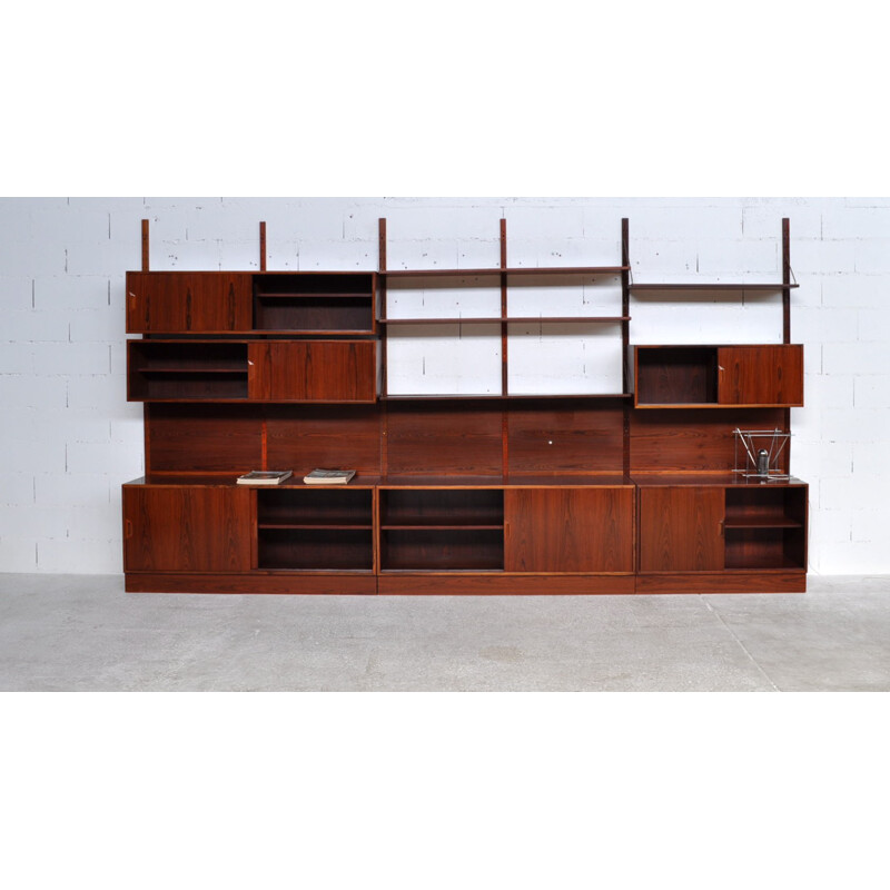 Modular wall unit in rosewood, Sven ELLEKAER - 1960s