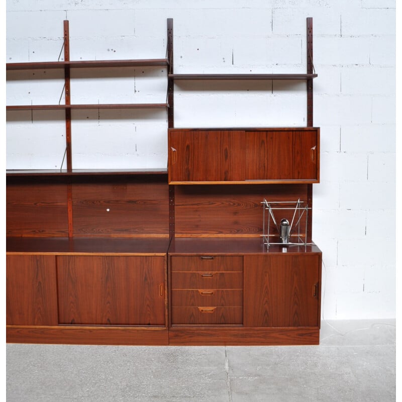 Modular wall unit in rosewood, Sven ELLEKAER - 1960s