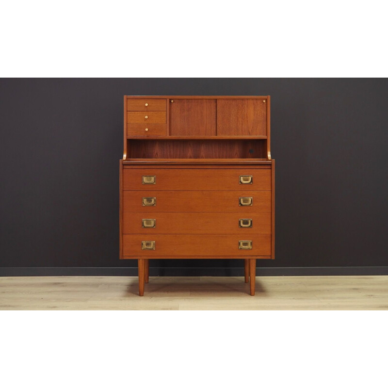 Vintage scandinavian teak secretary, 1960-70s