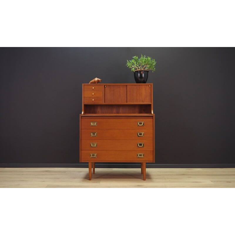 Vintage scandinavian teak secretary, 1960-70s