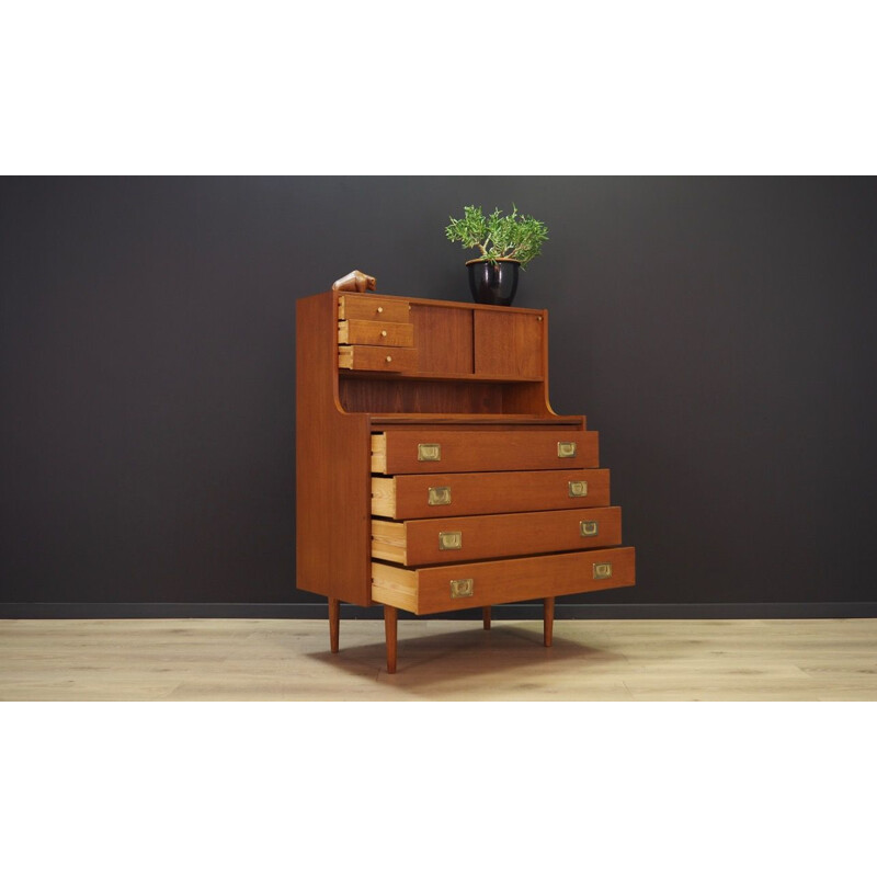 Vintage scandinavian teak secretary, 1960-70s