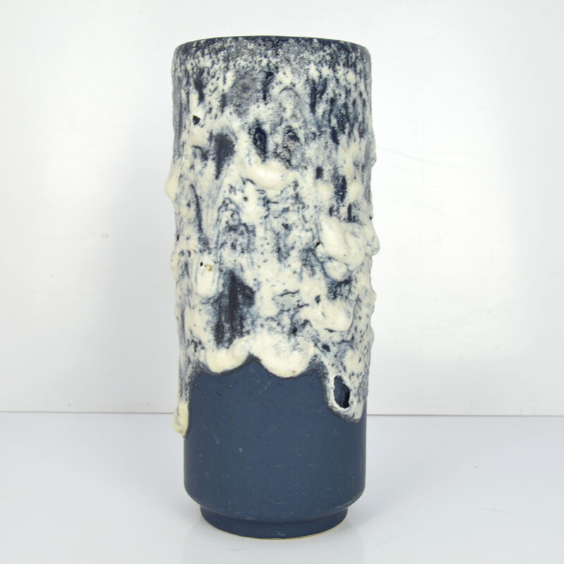 Vase vintage "Fat lava" en céramique par Fohr Keramik, Allemagne, 1960