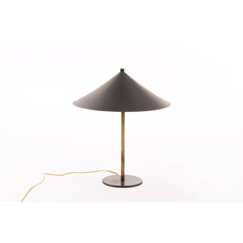 Vintage dark grey table lamp, Denmark, 1960s