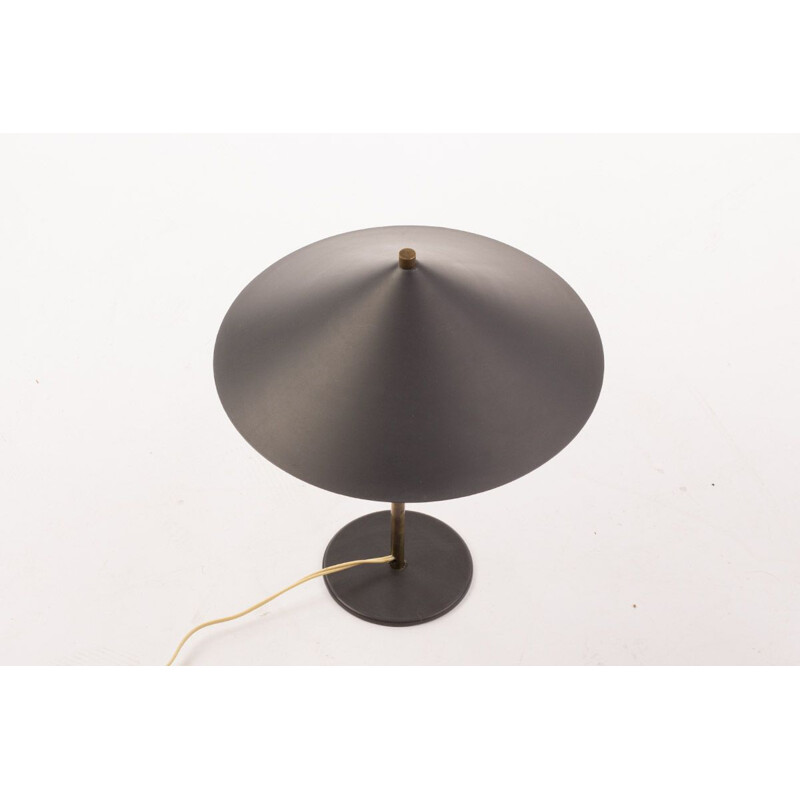 Vintage dark grey table lamp, Denmark, 1960s