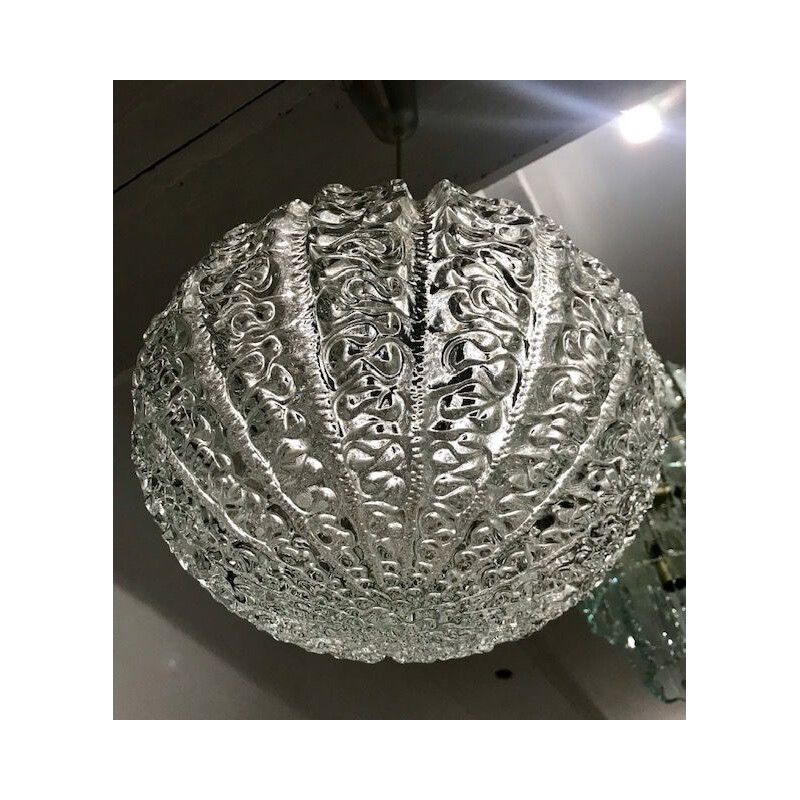 Vintage globe pendant light by Helena T from Limburg, 1960