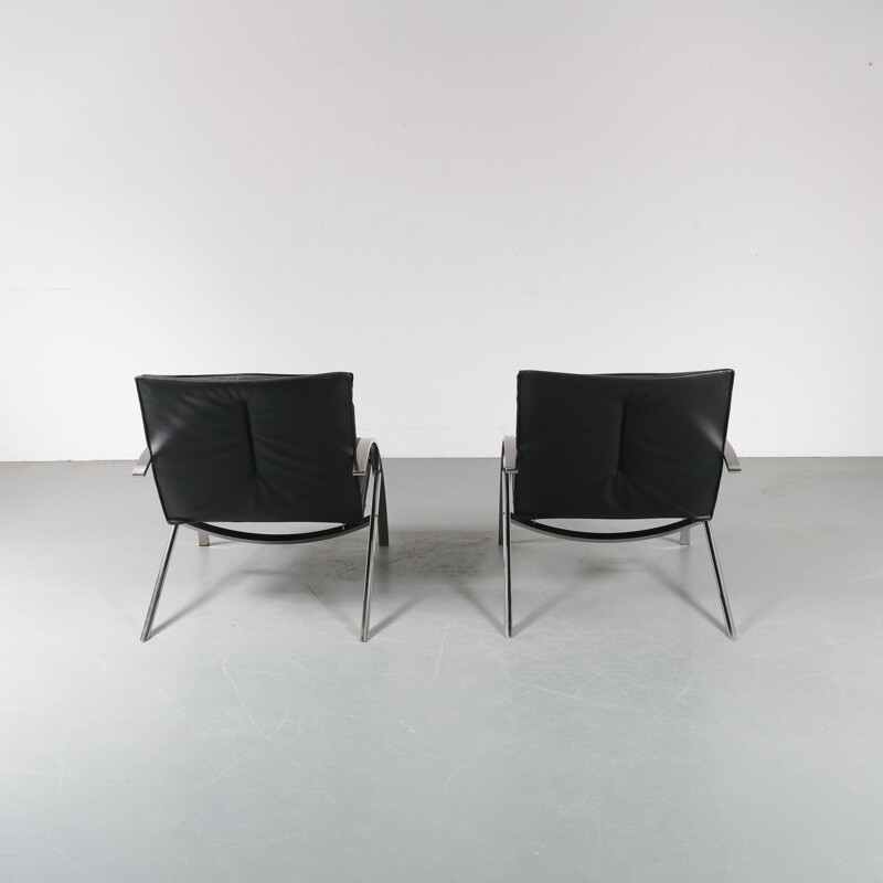 Vintage pair of “Arco” Armchairs by Paul Tuttle for Strässle, Switzerland 1976