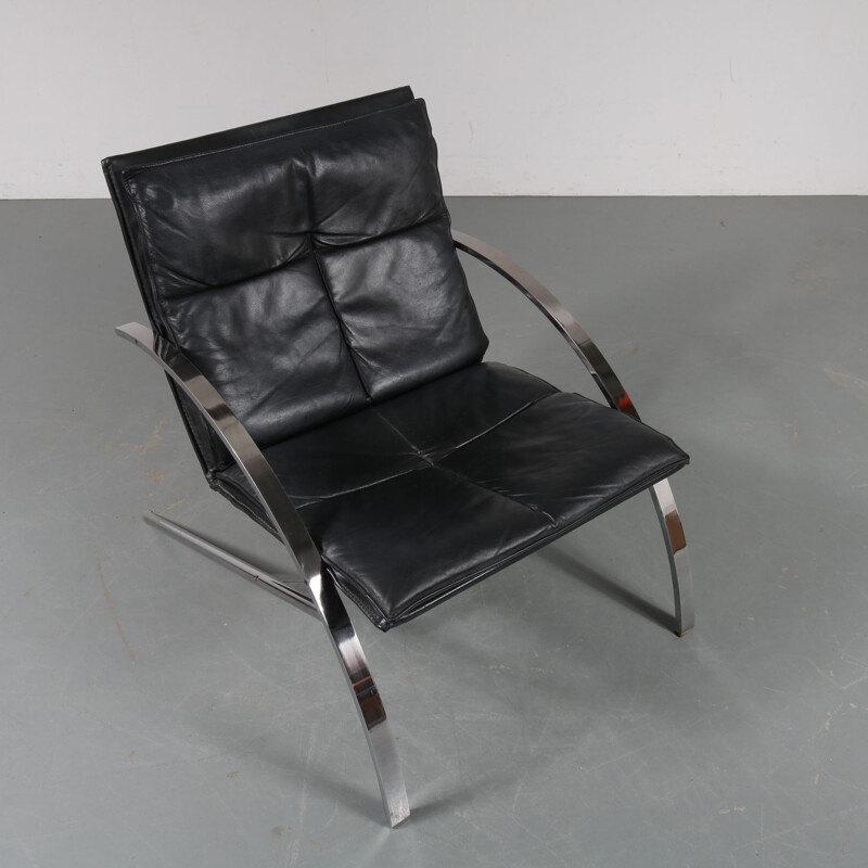 Paar vintage "Arco" fauteuils van Paul Tuttle voor Strassle, Zwitserland 1976