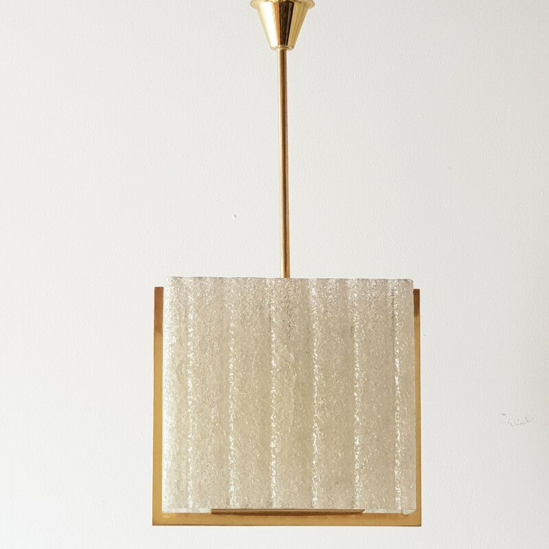 Vintage resin hanging lamp by Arlus, 1950 