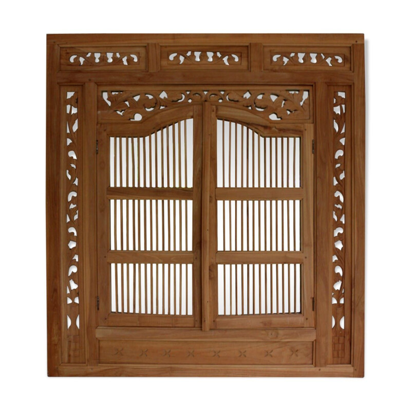 Mirror carved wooden window moucharabieh style