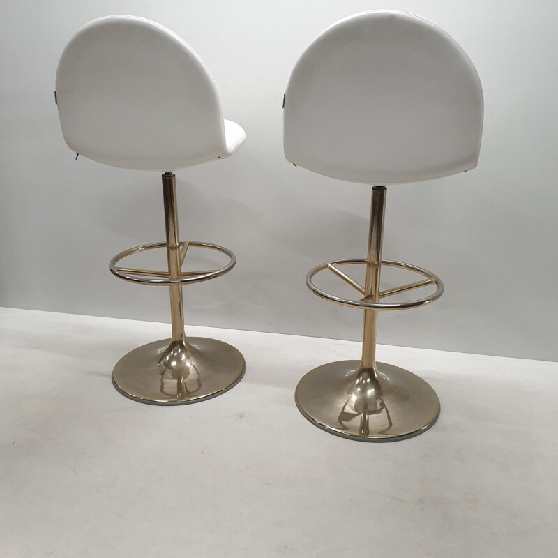 Paire vintage de tabourets de bar Vinga par Borje Johanson pour Johanson Design, 1990