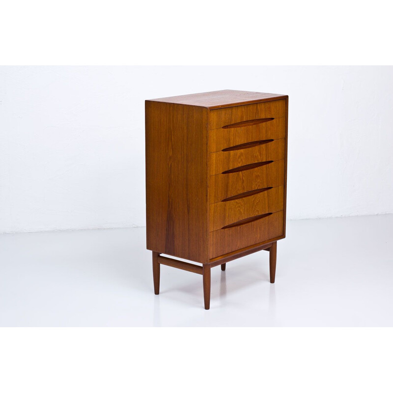 Vintage Teak Chest of Drawers by Kurt Østervig, 1950s