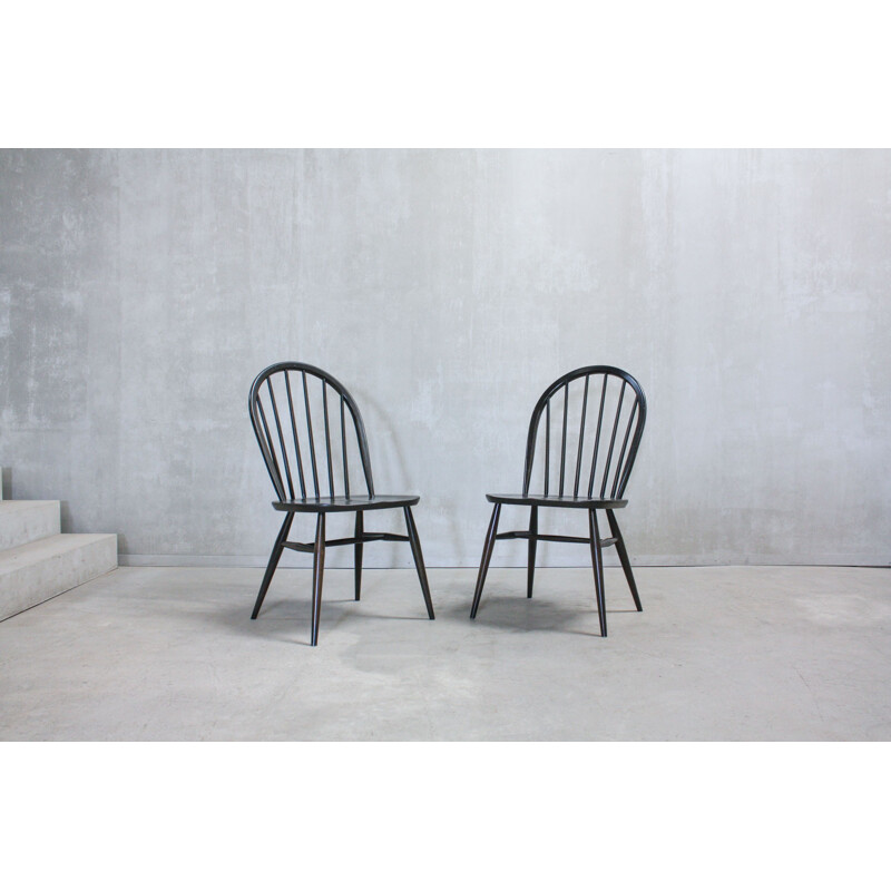 Pair of Vintage Windsor Chairs by Lucian Ercolani for Ercol, 1970s 