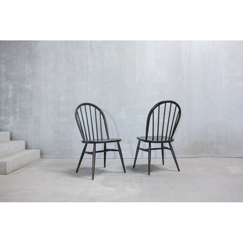 Pair of Vintage Windsor Chairs by Lucian Ercolani for Ercol, 1970s 