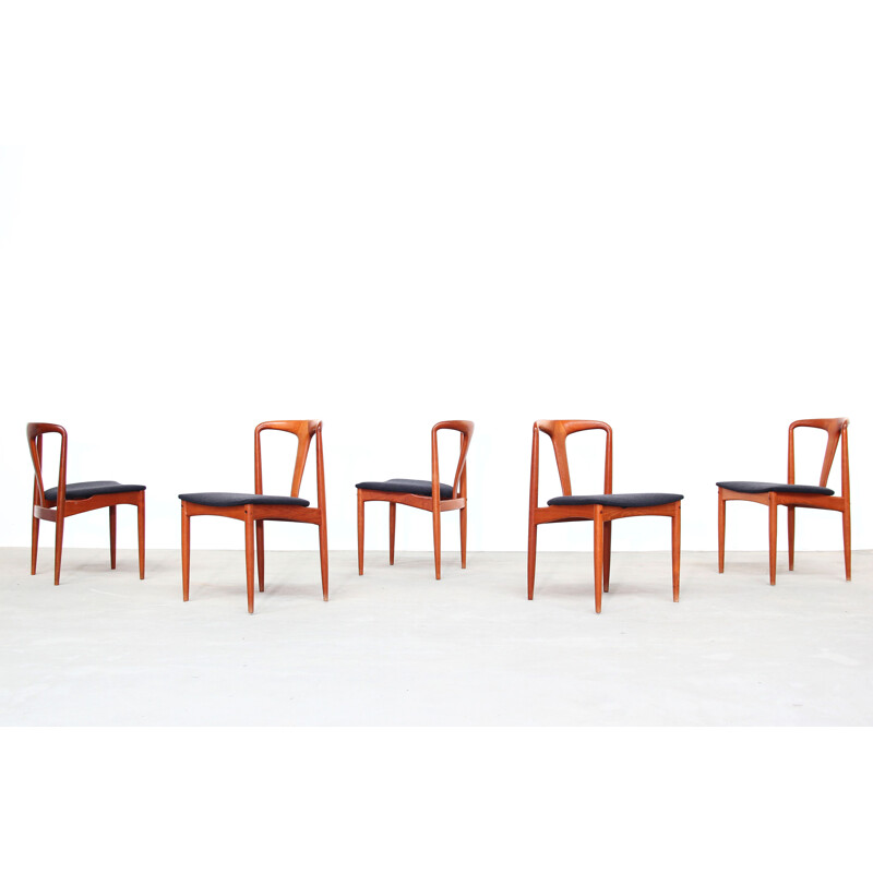  Ensemble de 6 chaises vintage en teck danois par Johannes Andersen pour Uldum Mobelfabrik, 1960