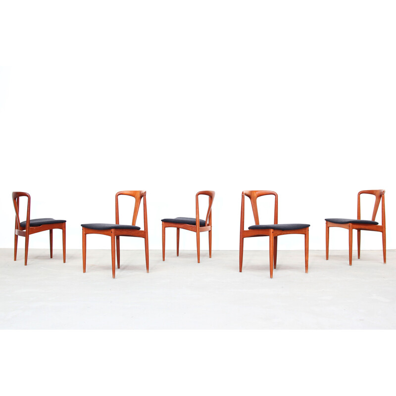  Set of 6 Vintage Danish Teak Dining Chairs by Johannes Andersen for Uldum Møbelfabrik, 1960s