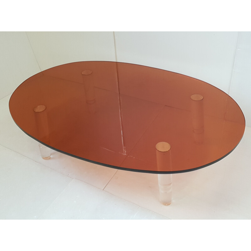 Table basse vintage en plexiglas, 1970 