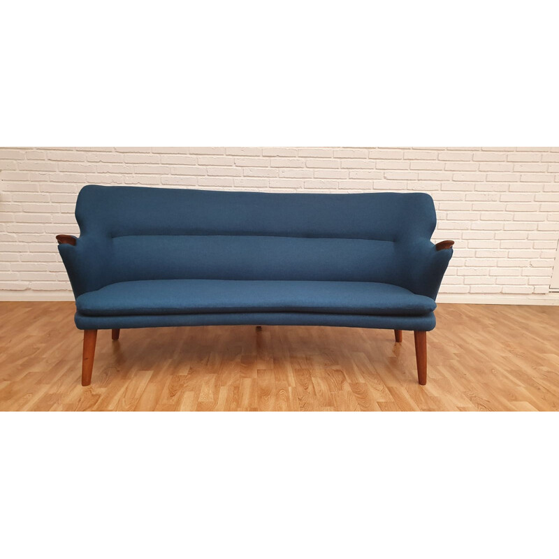 Vintage "Banana" sofa model 220, by Kurt Olsen by Slagelse Furnitureworks, 1960s