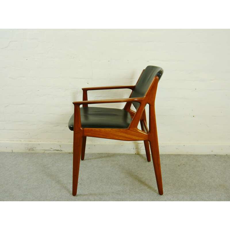 Vamo armchair in teak and leather, Arne VODDER - 1950s