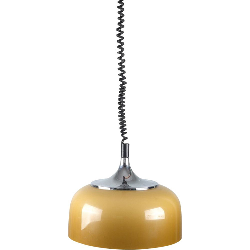 Vintage oranje hanglamp van Harvey Guzzini, 1960