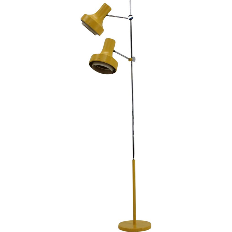 Vintage yellow floor lamp, Napako, 1970s