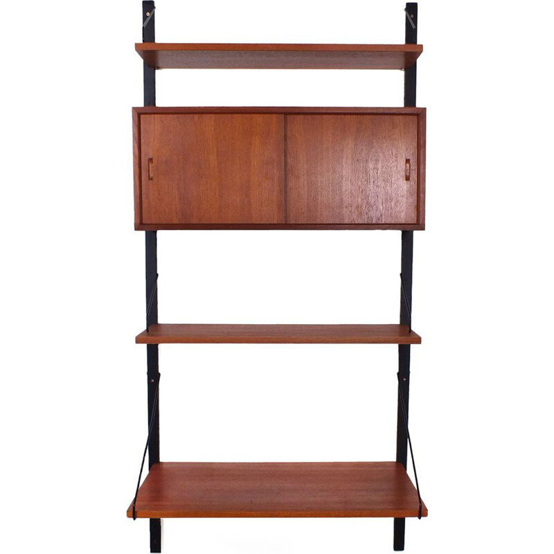 Vintage teak shelves system by Cadovius, 1940s