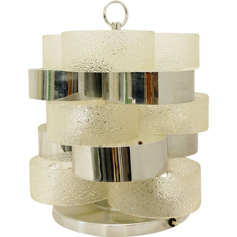 Lampe de table vintage à anneaux concentriques, Italie 1970