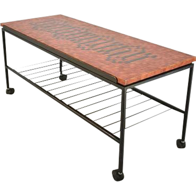 Vintage tafel van mozaïek en keramiek, 1950-1960