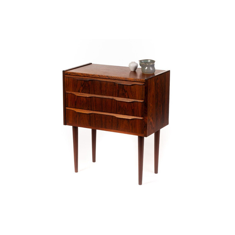 Vintage Danish small chest of drawers in rosewood, 1960