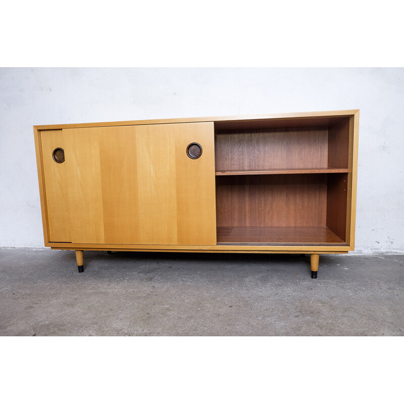 Vintage Elm wood Sideboard by Erich Stratmann for Idee Möbel, 1950s