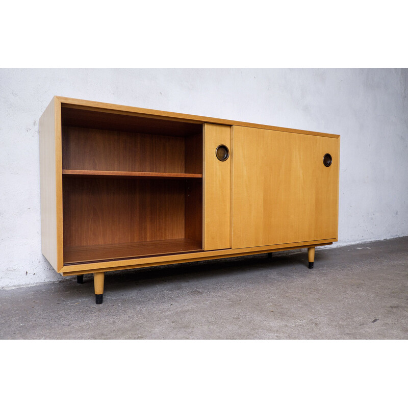 Vintage Elm wood Sideboard by Erich Stratmann for Idee Möbel, 1950s