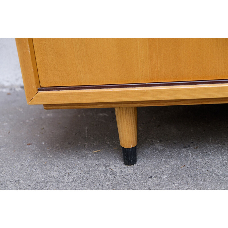 Vintage Elm wood Sideboard by Erich Stratmann for Idee Möbel, 1950s