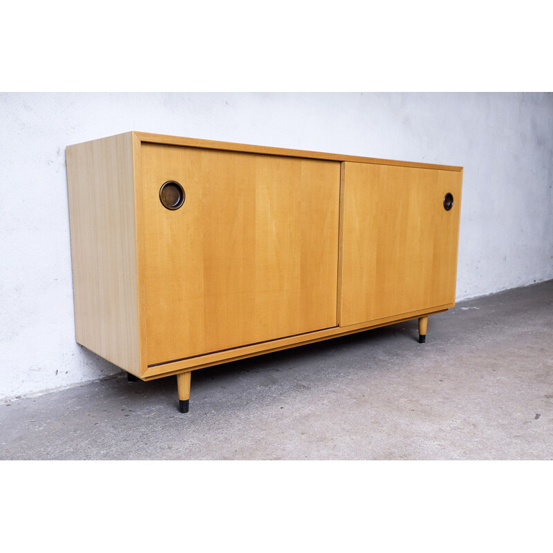 Vintage Elm wood Sideboard by Erich Stratmann for Idee Möbel, 1950s