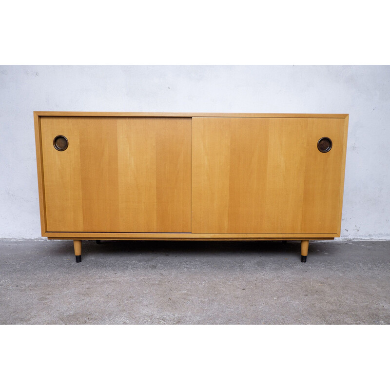 Vintage Elm wood Sideboard by Erich Stratmann for Idee Möbel, 1950s