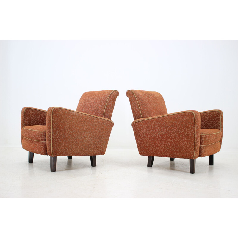 Vintage Pair of Armchairs designed by JIndřich Halabala, 1940